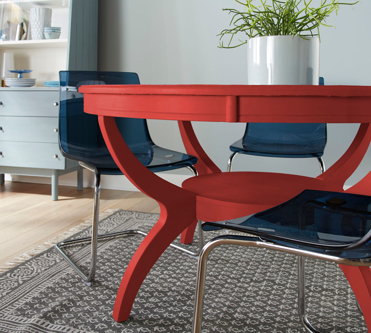 CHALK painted in RED FLARE