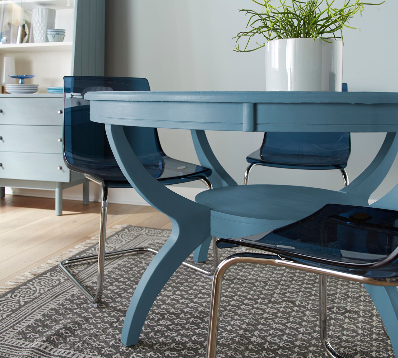 CHALK painted in SWEDISH BLUE