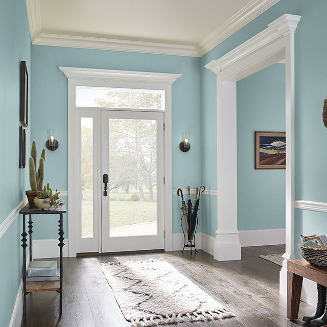 Foyer painted in BLUE JUNIPER