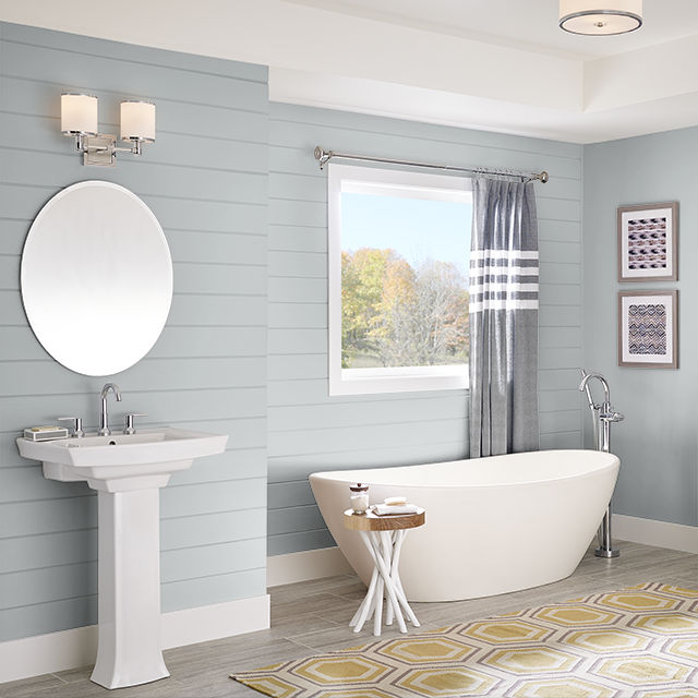 Bathroom painted in PLATINUM RING