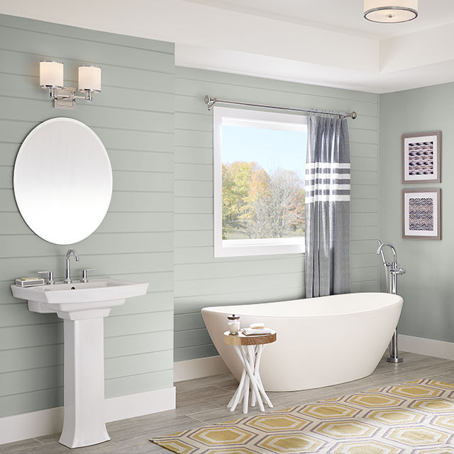 Bathroom painted in INTERNATIONAL GRAY