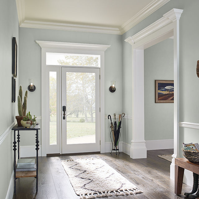Foyer painted in INTERNATIONAL GRAY