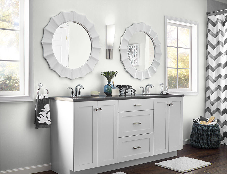 Bathroom painted in ALASKAN MIST