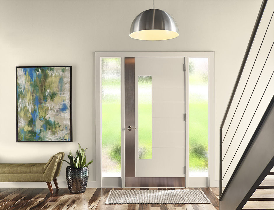 Entryway painted in WHITE PEONY