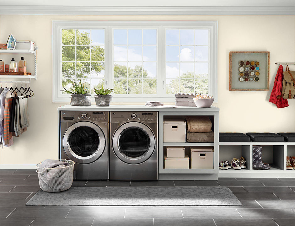 Laundry painted in WHITE PEONY