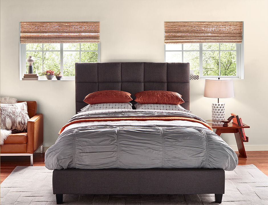 Bedroom painted in IVORY PORCELAIN