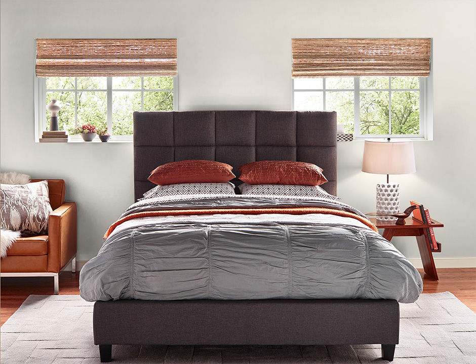 Bedroom painted in RESERVED WHITE