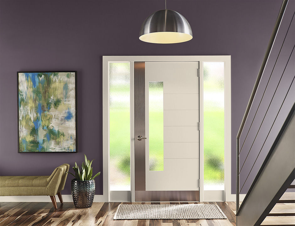 Entryway painted in BEETROOT PURPLE