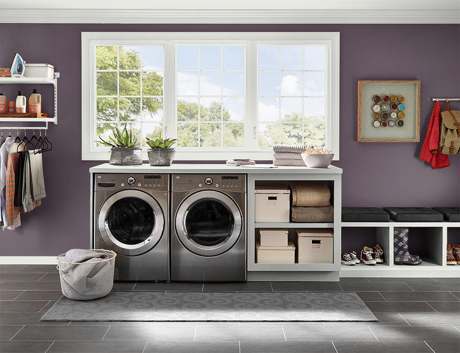 Laundry painted in BEETROOT PURPLE