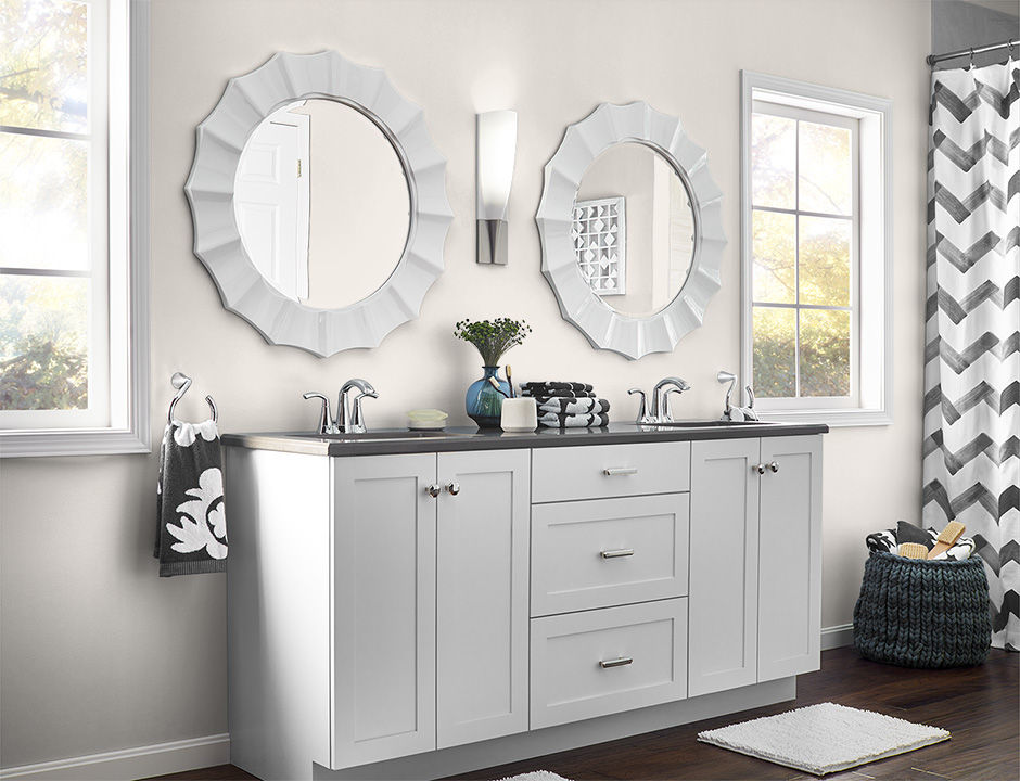 Bathroom painted in WINDMILL WHITE