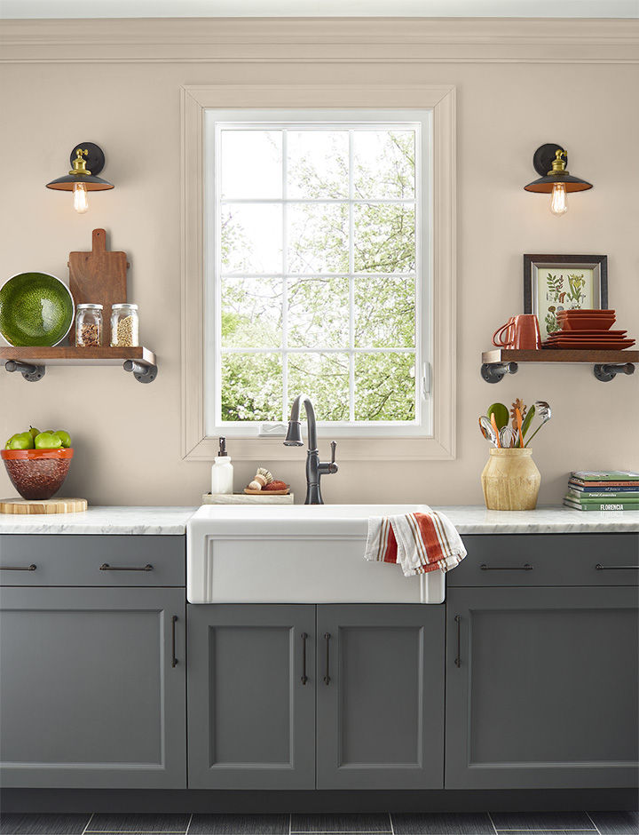 Kitchen painted in BRONZE MIST