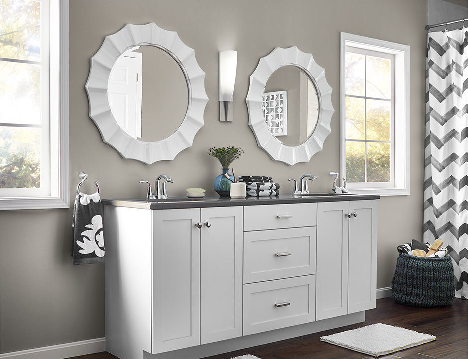 Bathroom painted in GREYSWOOD