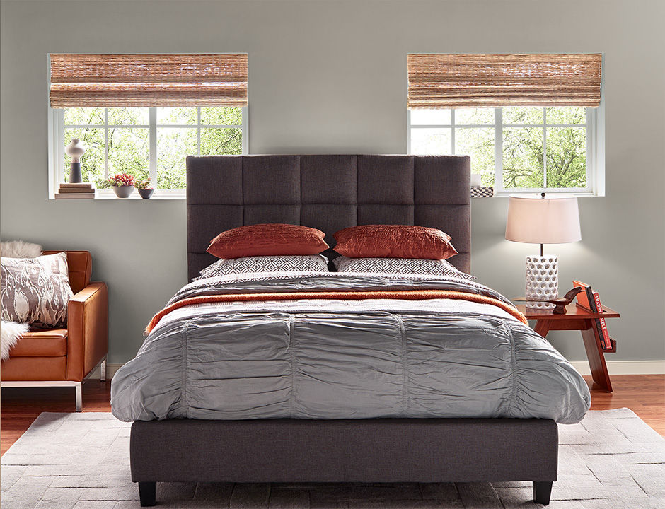 Bedroom painted in GREYSWOOD