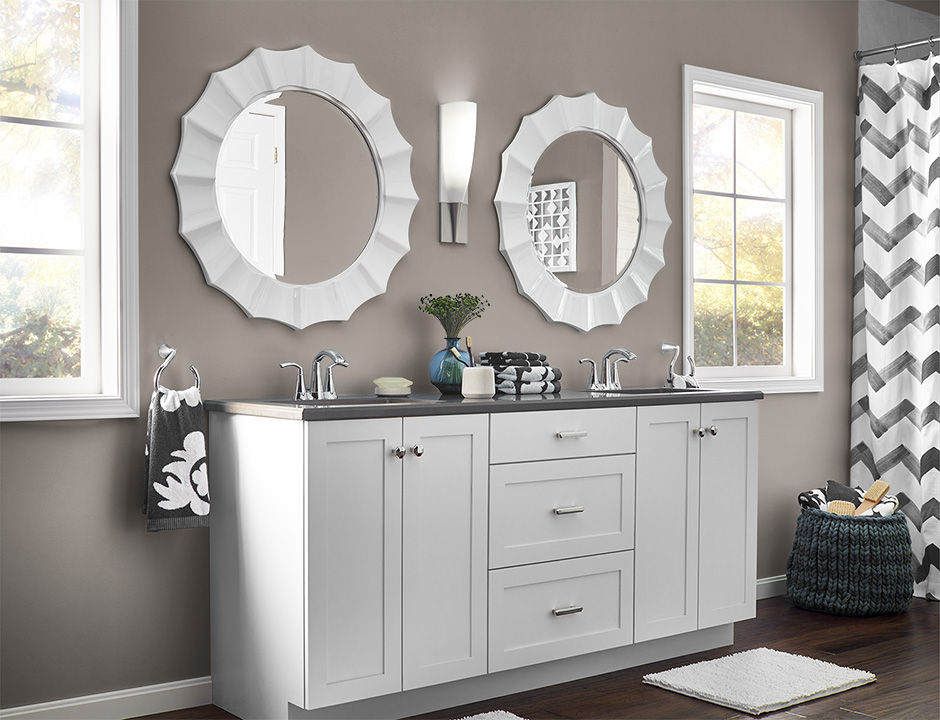 Bathroom painted in COBBLESTONE STREETS