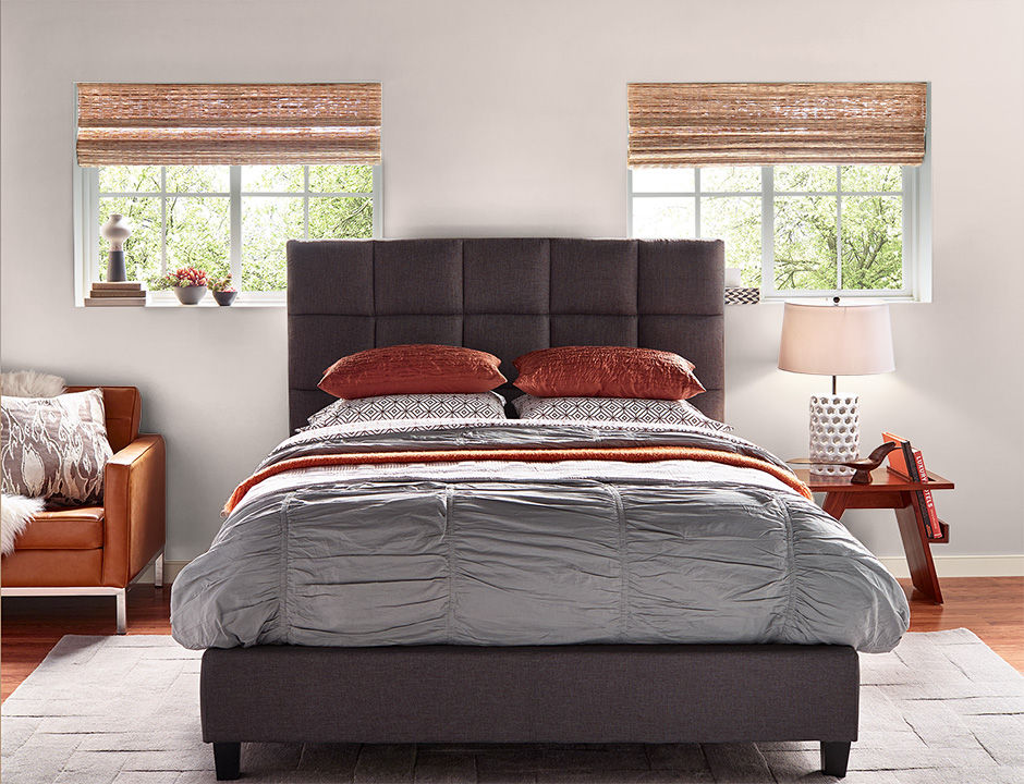 Bedroom painted in CONCH PINK