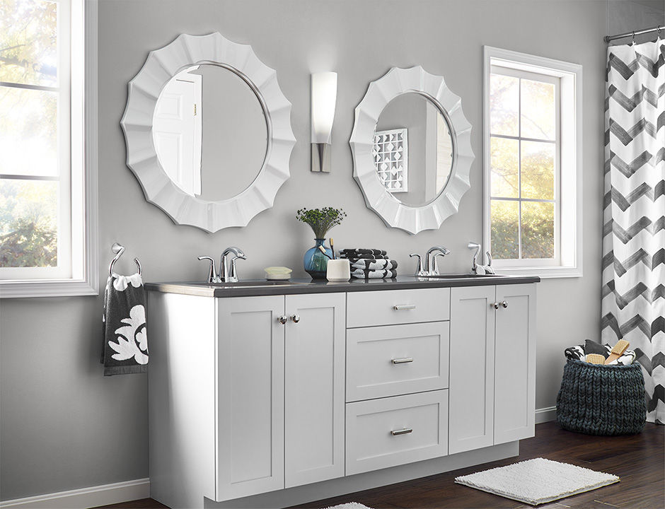 Bathroom painted in POSTCARD