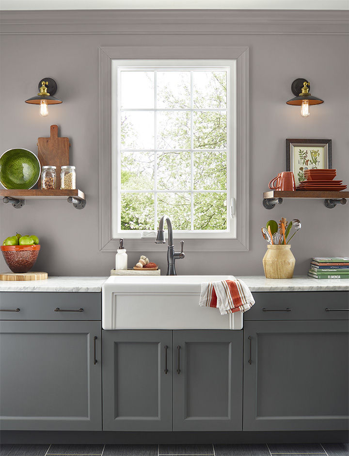 Kitchen painted in CHALK SUEDE