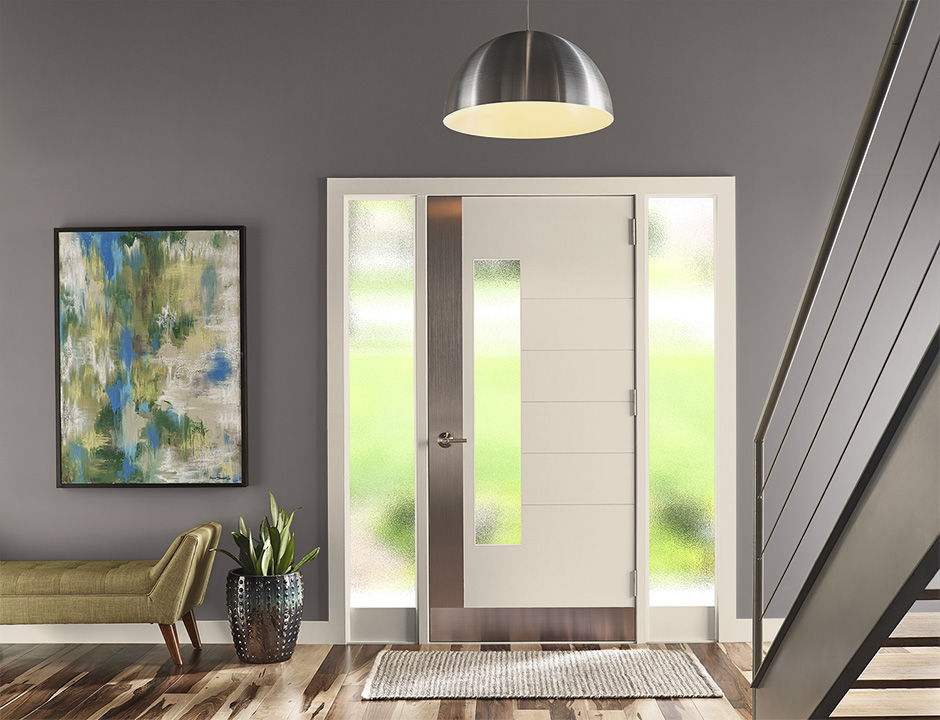 Entryway painted in ACOUSTIC BROWN