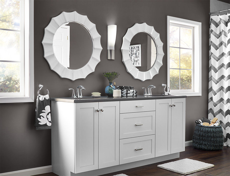 Bathroom painted in SPICE BROWN