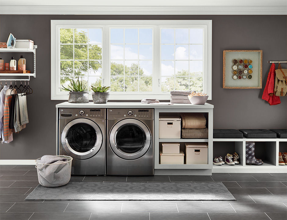 Laundry painted in SPICE BROWN