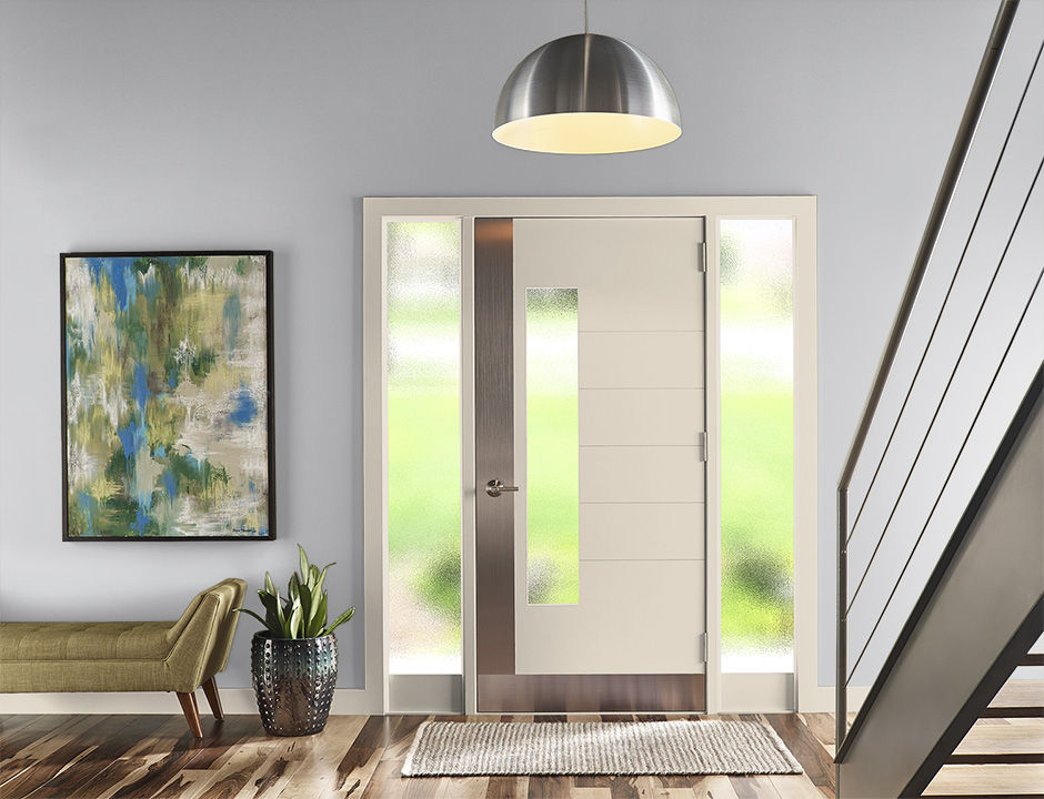 Entryway painted in BRUSHED METAL