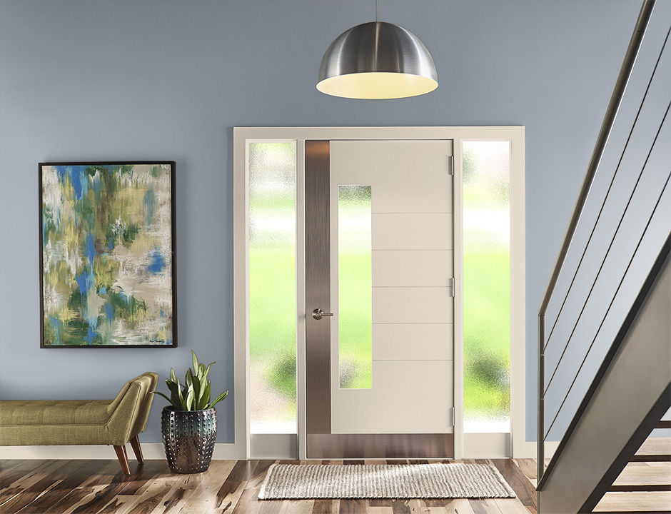 Entryway painted in AVIATOR SILVER