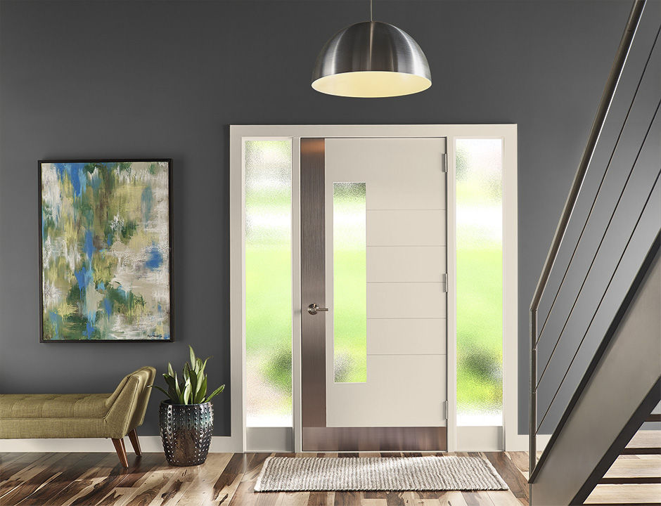 Entryway painted in MYSTIC BLACK