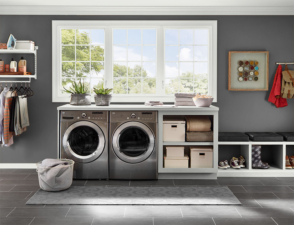 Laundry painted in MYSTIC BLACK