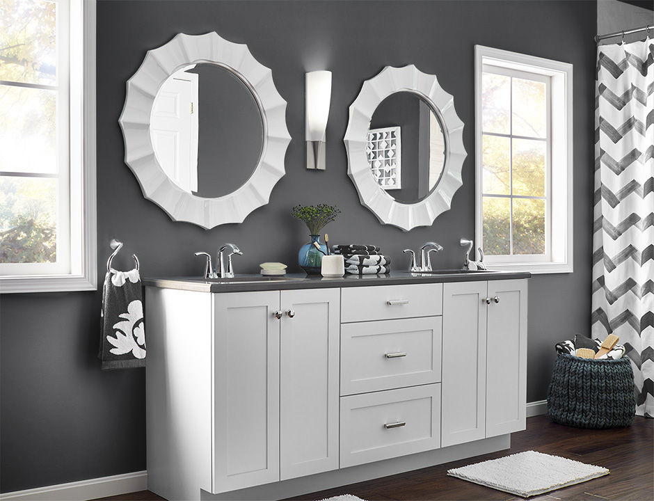 Bathroom painted in DEEP ONYX