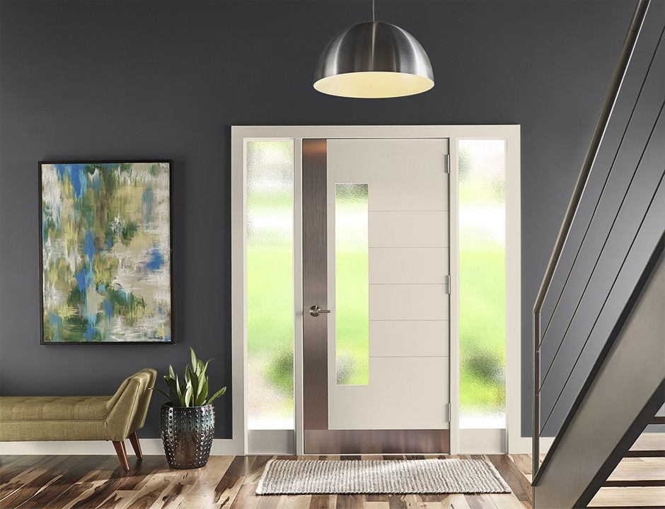 Entryway painted in DEEP ONYX