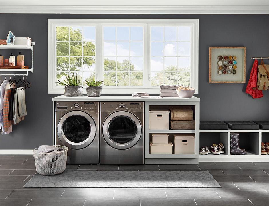 Laundry painted in DEEP ONYX