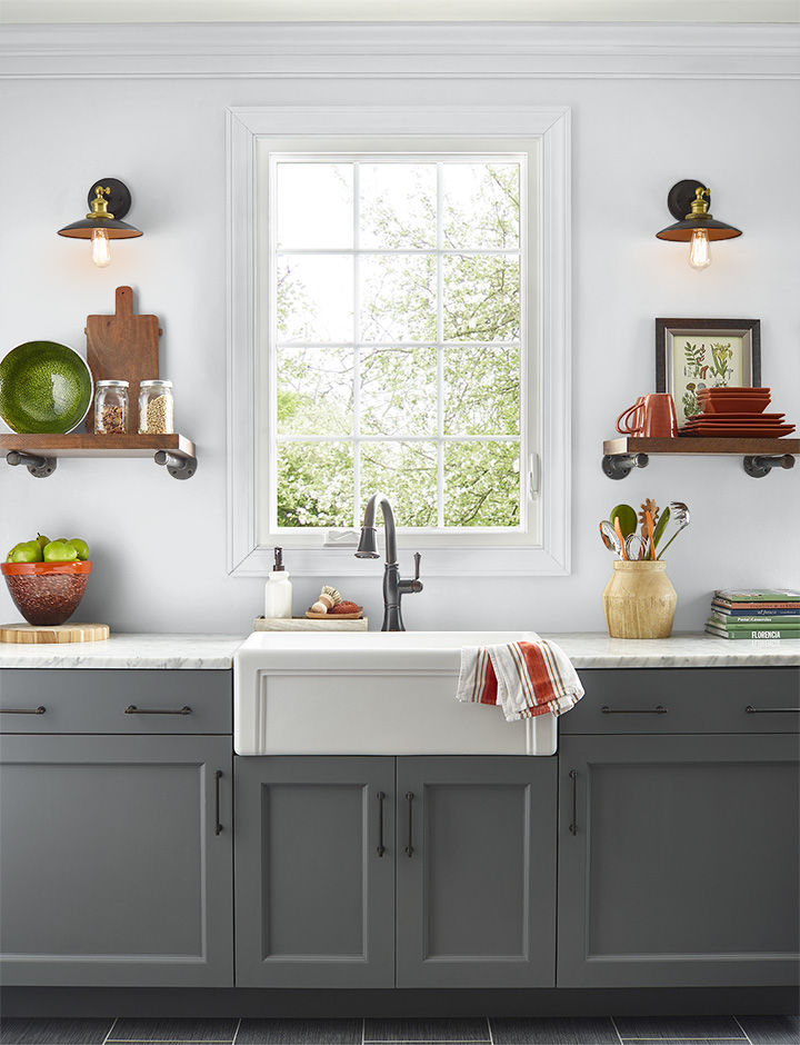 Kitchen painted in WIND CHIME