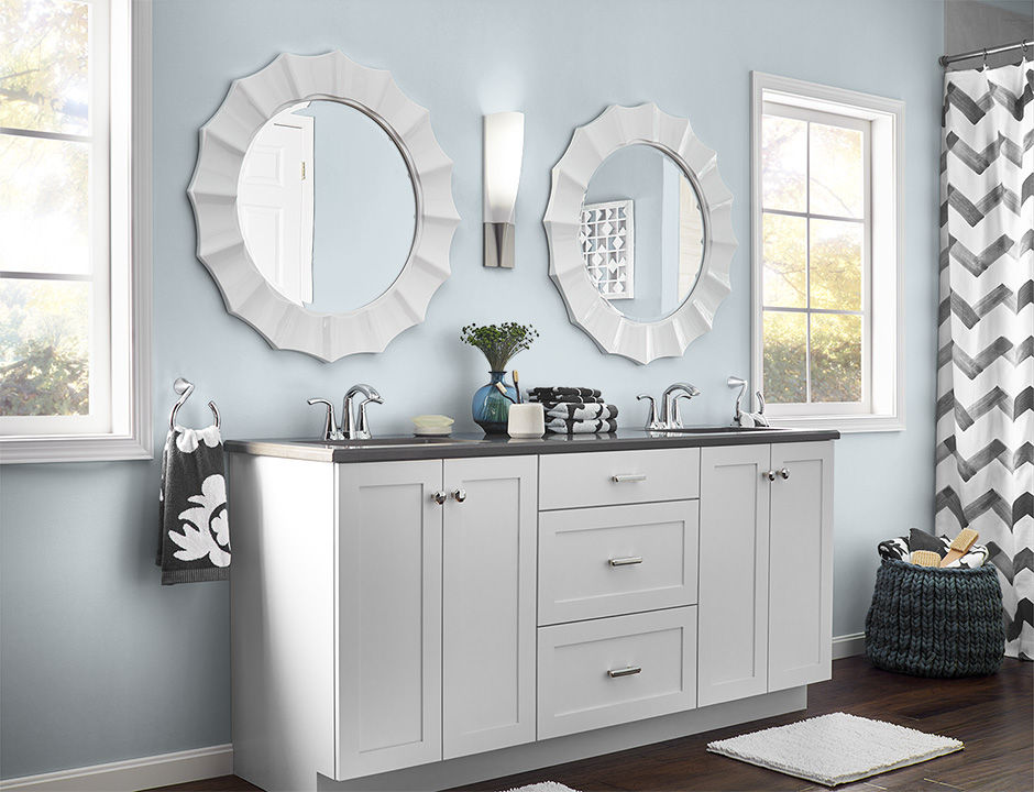 Bathroom painted in NORTHERN SKY