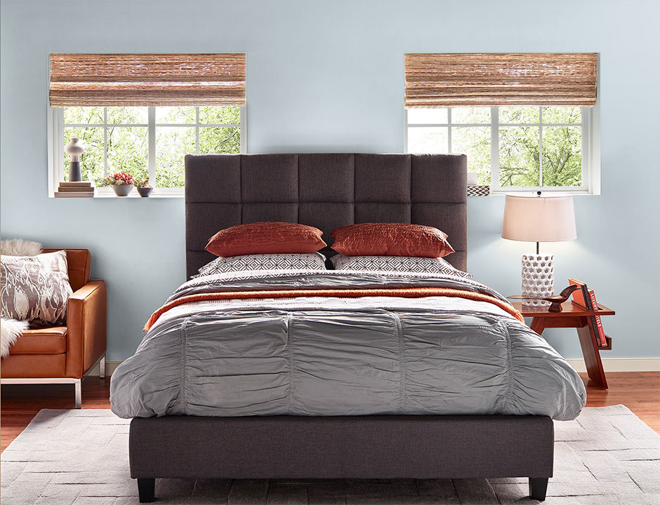 Bedroom painted in NORTHERN SKY