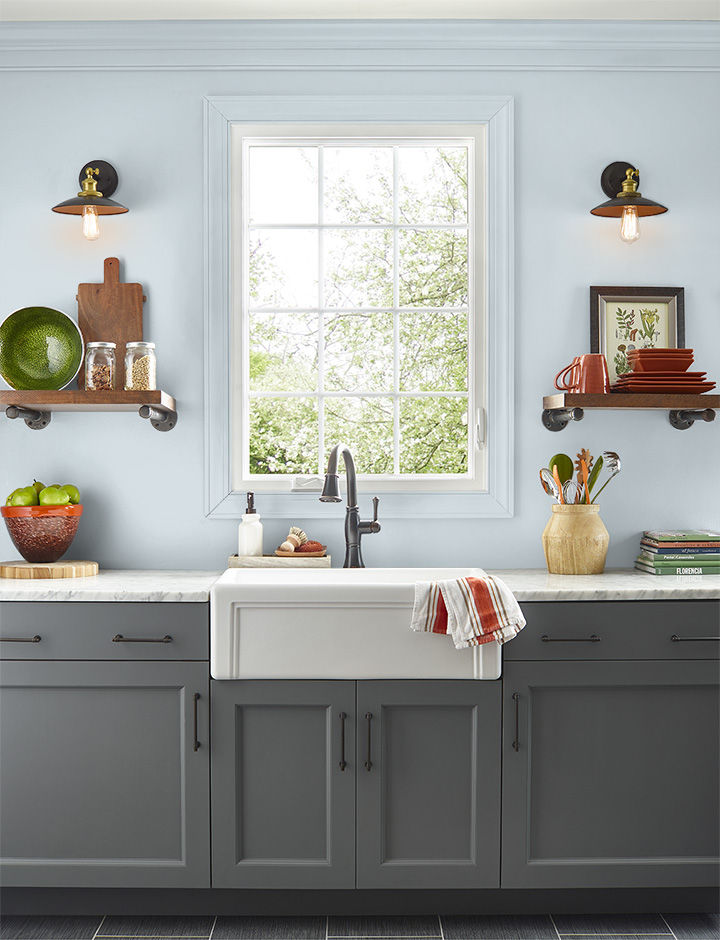 Kitchen painted in NORTHERN SKY