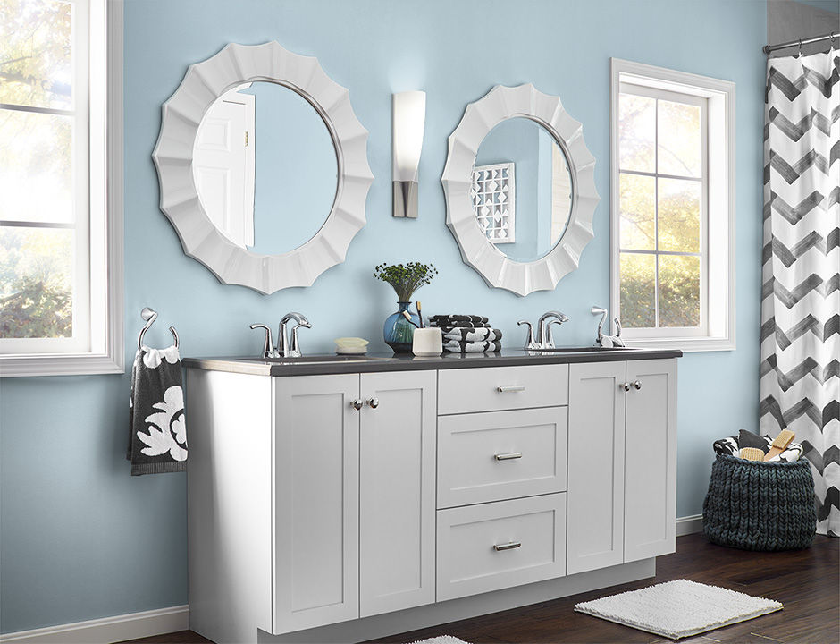 Bathroom painted in SEA BALM