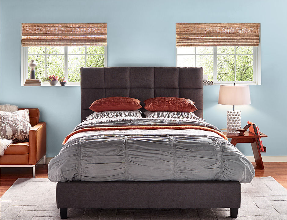 Bedroom painted in SEA BALM