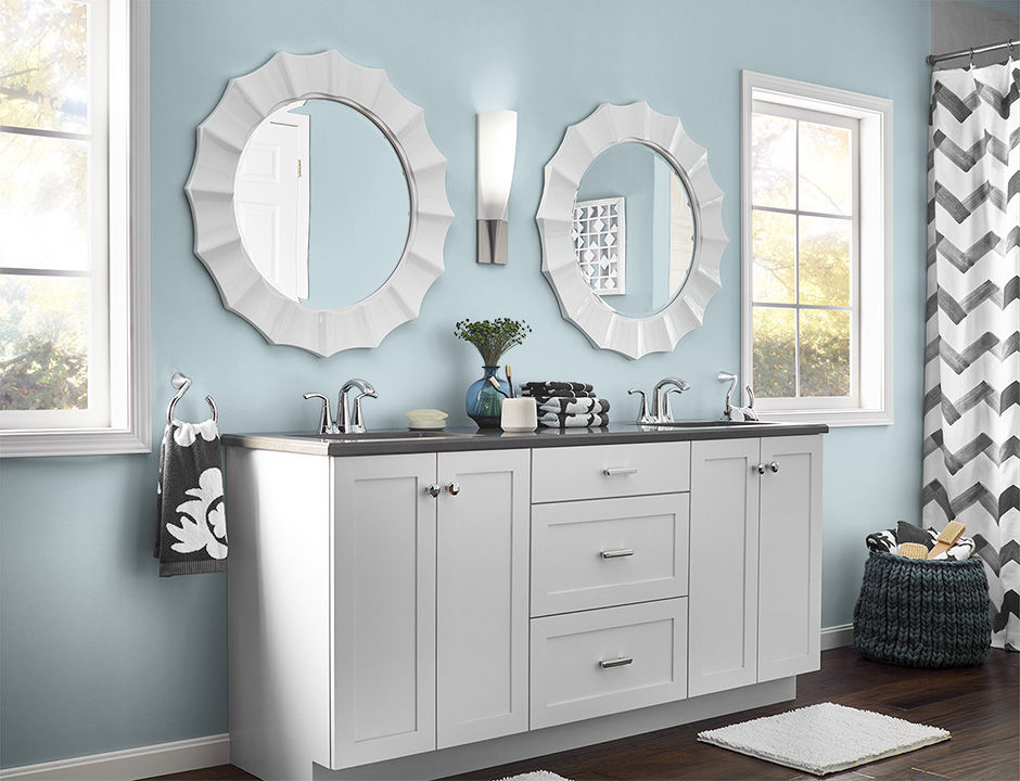 Bathroom painted in MOUNTAIN STREAM