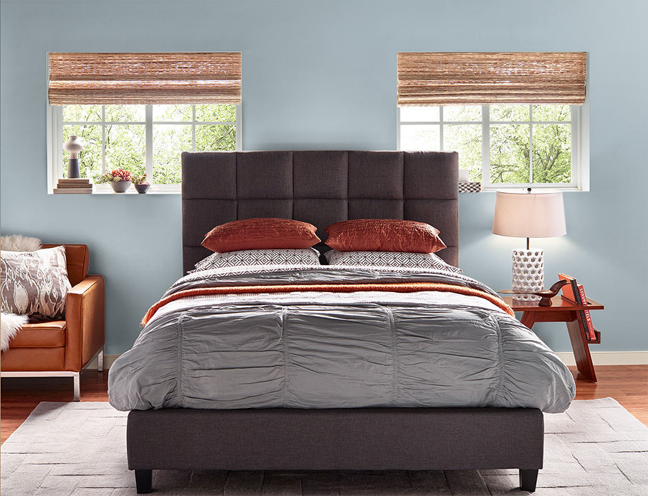 Bedroom painted in CHAMBRAY BLUE