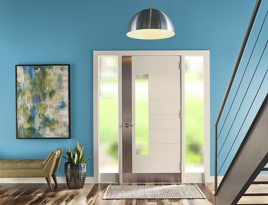 Entryway painted in COAST DRIVE