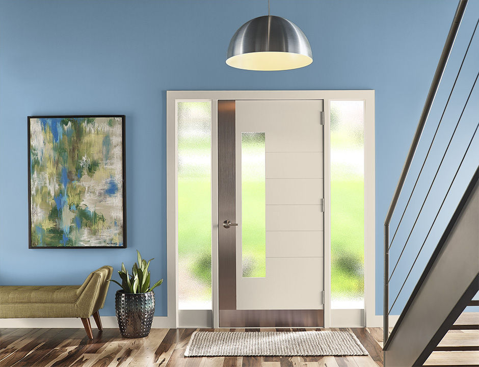 Entryway painted in HIGH TIDE