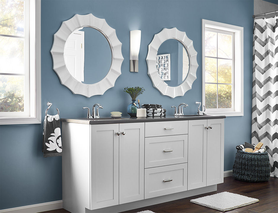 Bathroom painted in HARBOR TOWN