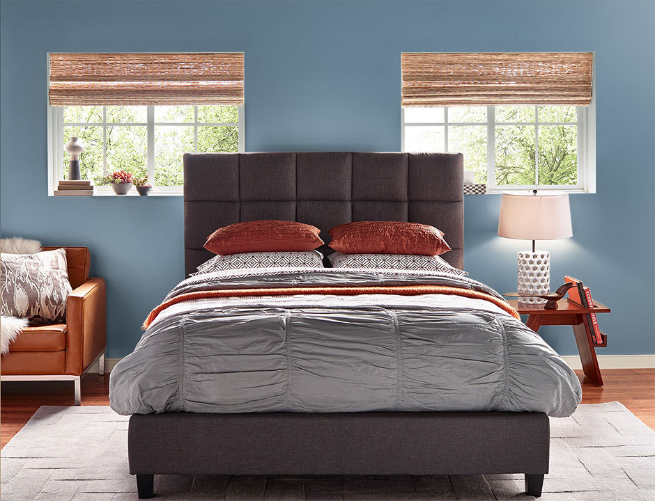 Bedroom painted in HARBOR TOWN