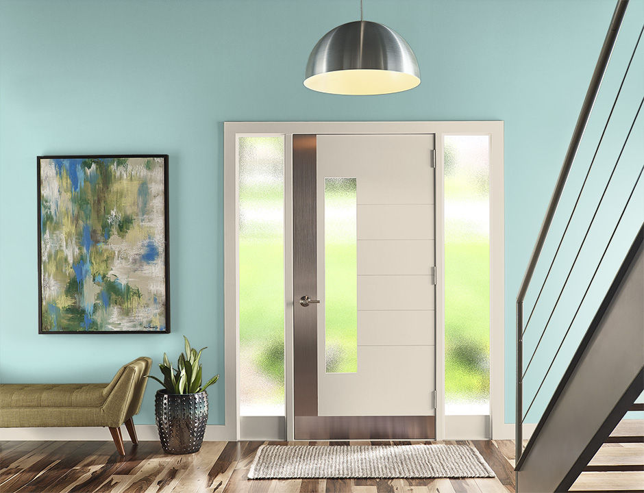 Entryway painted in SAILING WATER