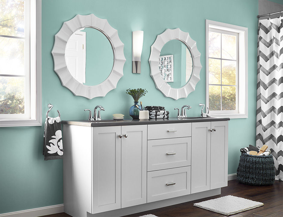 Bathroom painted in OCEANIC