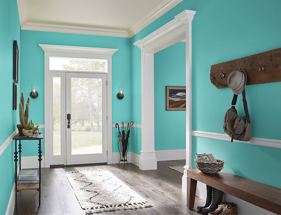 Foyer painted in TROPICAL ESCAPE