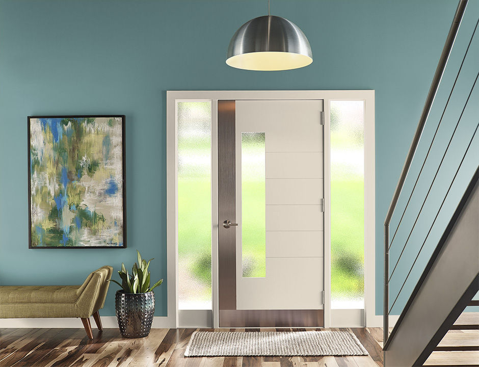 Entryway painted in PALE EMERALD