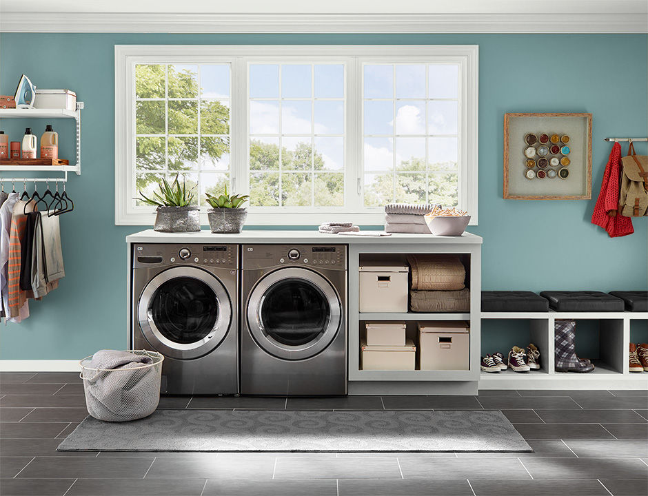 Laundry painted in PALE EMERALD