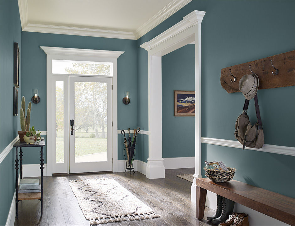 Foyer painted in OCEANS DEEP