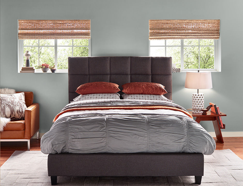 Bedroom painted in STONE COLD